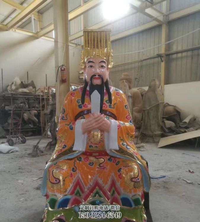 寺庙玉皇大帝神像生产，彩绘工艺，寺庙玉皇大帝神像厂家